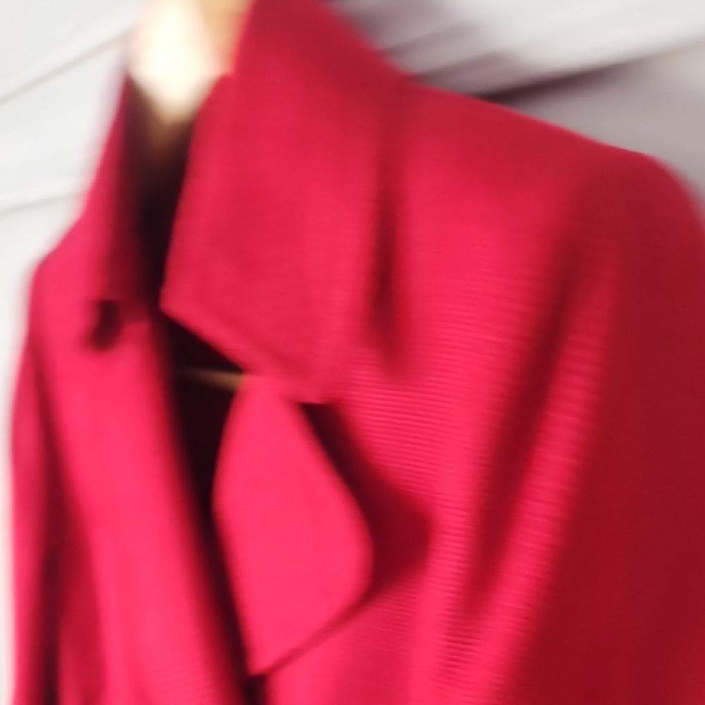 Women's Red Double-Breasted Jacket - Picture 4 of 6